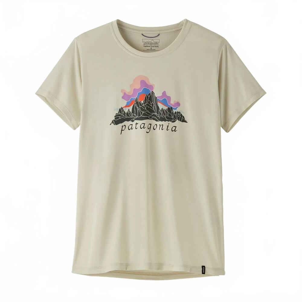 NEW PATAGONIA women's short sleeve capilene cool daily shirt in fitz roy nimbus: